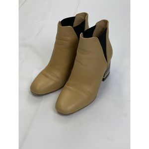 Diane von Furstenberg Biege Leather Ankle Boots